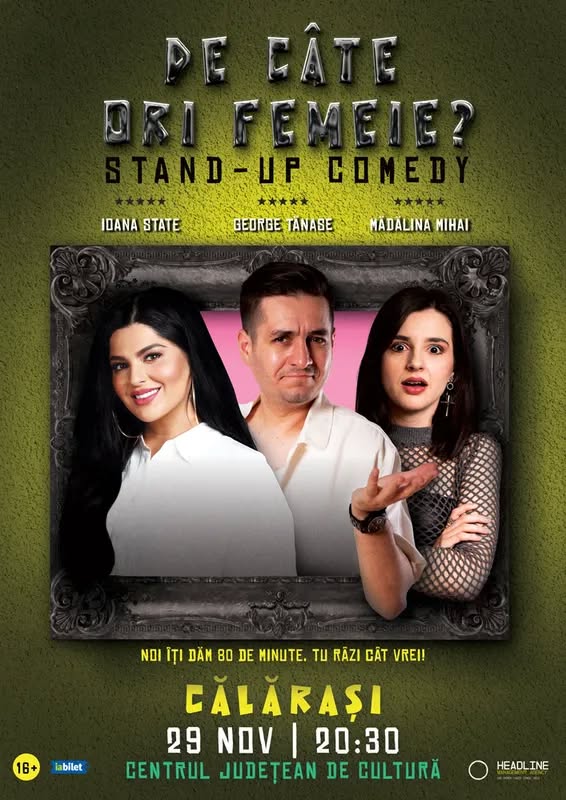 George Tănase, Ioana State și Mădălina Mihai vin cu noul show de stand-up comedy – „De câte ori femeie?”.